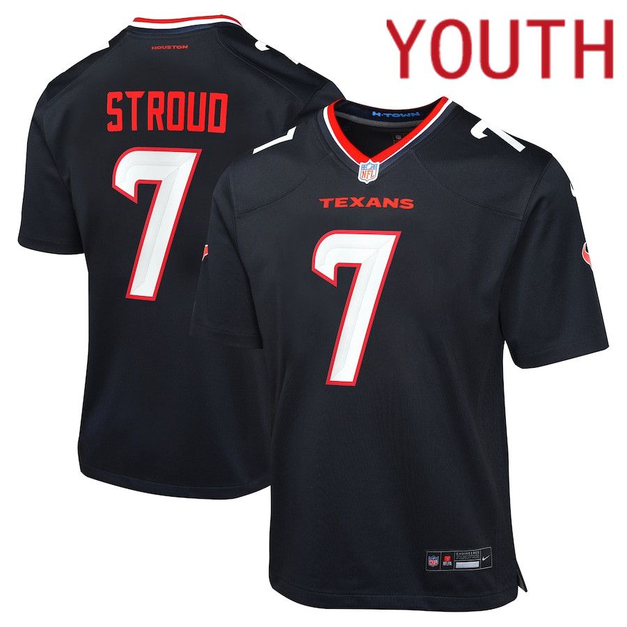 Youth Houston Texans 7 C.J. Stroud Nike Navy Game NFL Jersey